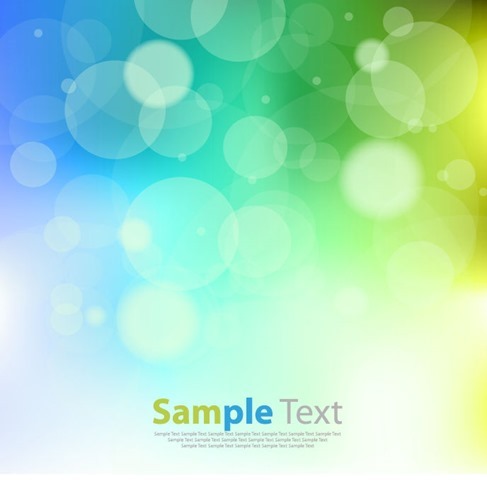 Abstract Design Blue Green Bokeh Background Vector