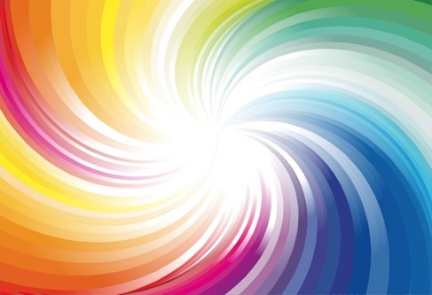 Abstract Rainbow Colors Wave Background Vector Illustration