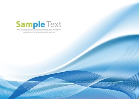 Blue Wave Line Design Background Vector Illustration