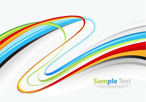 Colorful Curves Abstract Background Vector Illustration