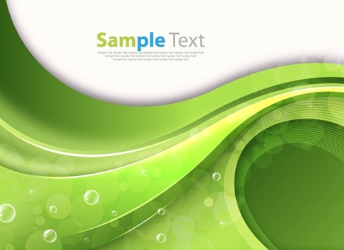 Green Wave Background Art Vector Illustration