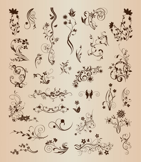 Vector Elements Vintage Ornamental Design