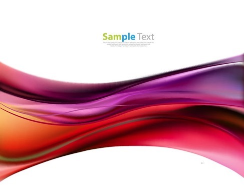 Abstract Colored Waves Background Vector Illustation