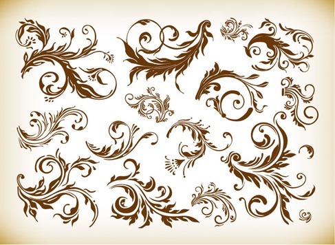 Vintage Design Element Vector Graphics Set