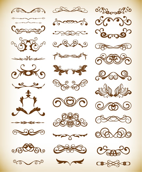 Vector Decorative Design Elements for Your Design