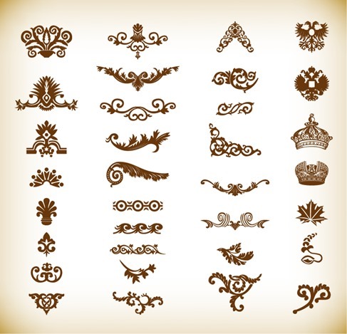 Vintage Elements for Your Design Vector Set