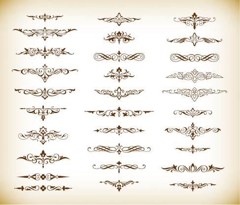 Decorative Elements Vector Graphics Set