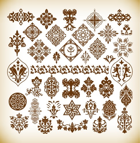 Decorative Pattern Elements Vector Collection