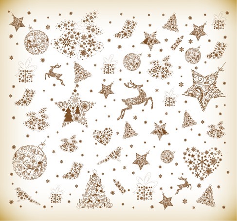 Christmas Element Vector Graphics Set