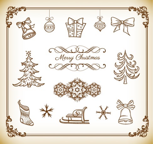 Vector Collection of Christmas Decoration Element