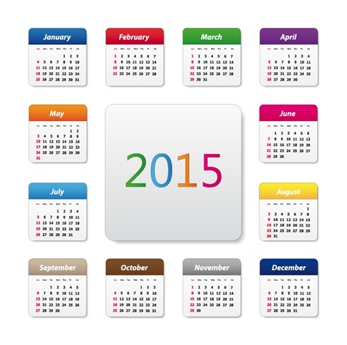 2015 Calendar Design Vector Illustration