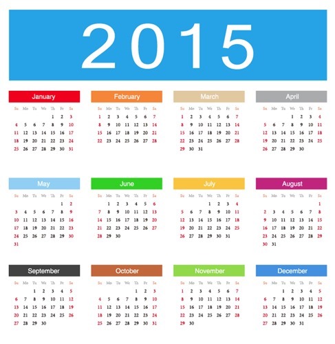 2015 Calendar Vector Illustration