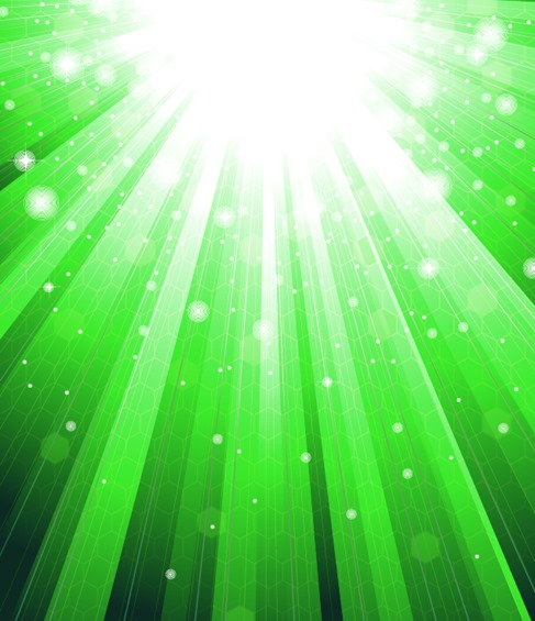 Abstract Green Sunlight Background Vector Illustration