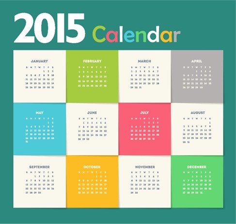 Creative New Year Calendar 2015 Vecrtor Illustration