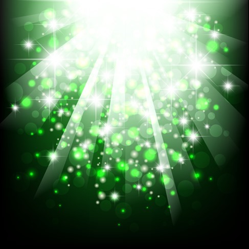 Green Bokeh Light Background Vector Illustration