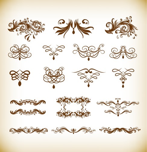 Floral Design Vector Illustration Set