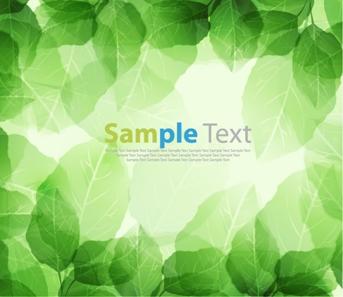 Vector Illustration of Green Leaves Background