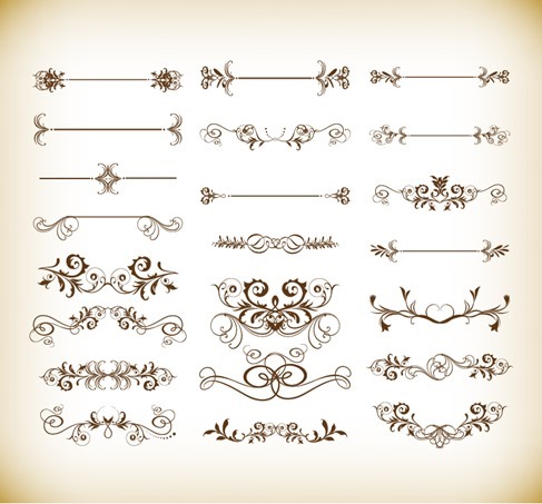 Set of Vector Graphic Decorative Elements for Design