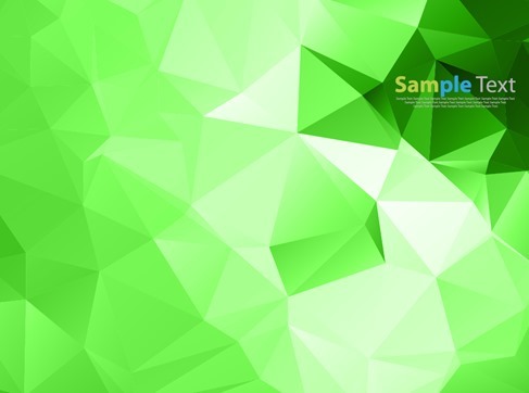 Vector Illustration of Abstract Green Triangle Background