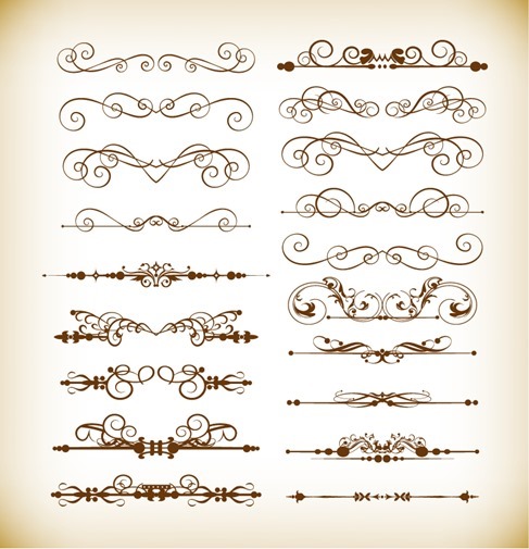 Vector Set of Divider Decoration Elements