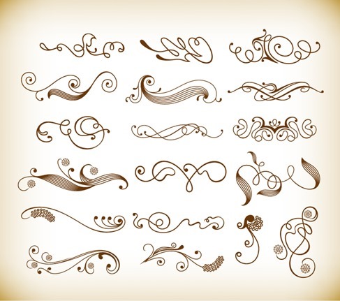 Vector Set of Decorative Elements for Design