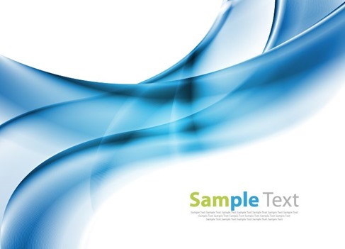 Abstract Wave Design Blue Background Vector Illustration