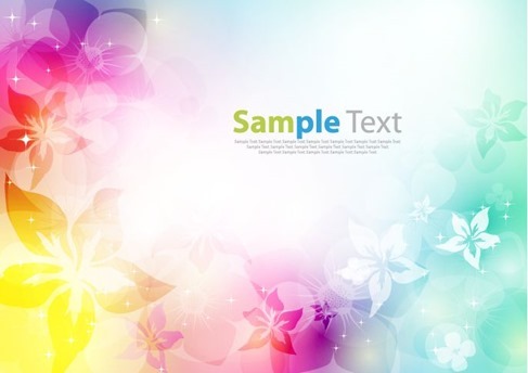 Flower Design Colorful Background Vector Illustration