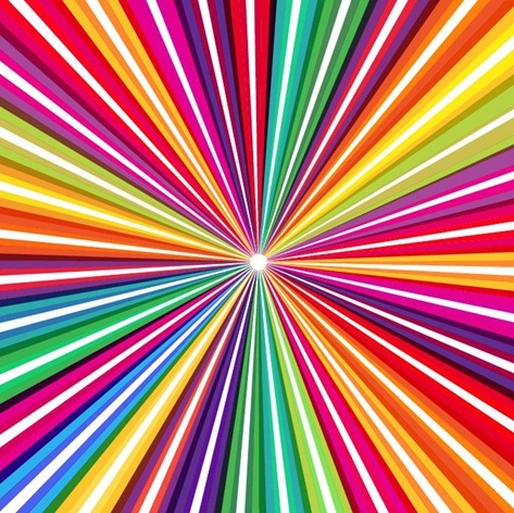 Spectrum Rainbow Colored Rays Abstract Background Vector Illustration