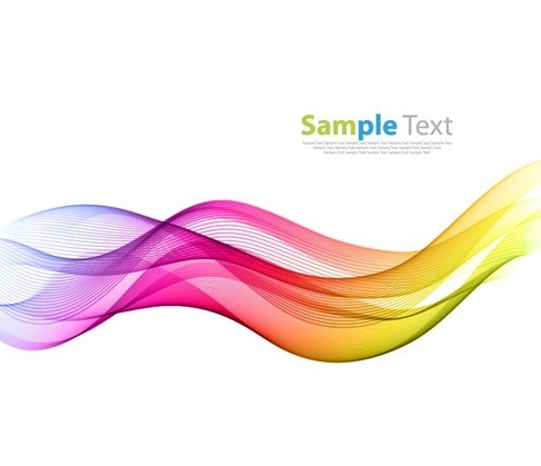 Vector Illustration of Abstract Colorful Wave Line Background