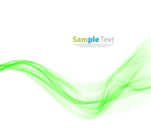 Abstract Modern Design Background with Green Wave Vector Illustration