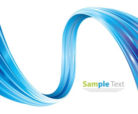 Abstract Blue Business Technology Wave Vector Illustration