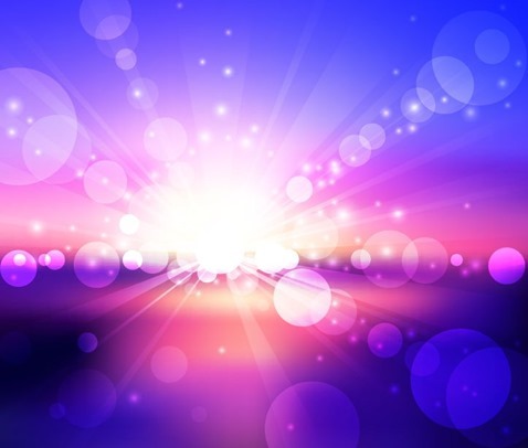 Blue Violet Bokeh Abstract Light Background Vector Illustration