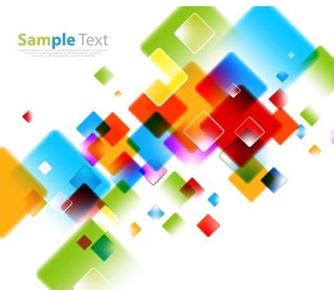 Abstract Background with Colored Squares Vector Illustration