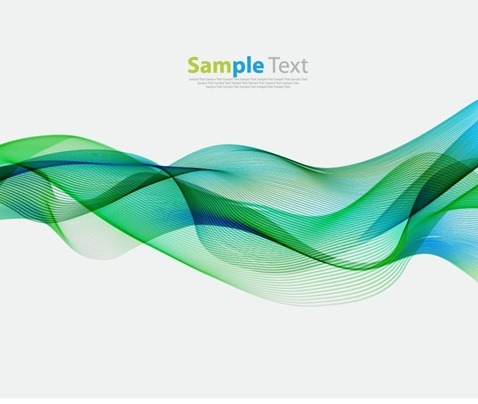 Abstract Colored Wave Lines Background Vector Illustration