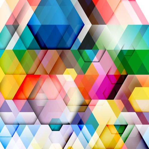 Abstract Colorful Triangle Pattern Background Vector Illustration