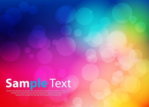 Abstract Rainbow Colors Bokeh Background