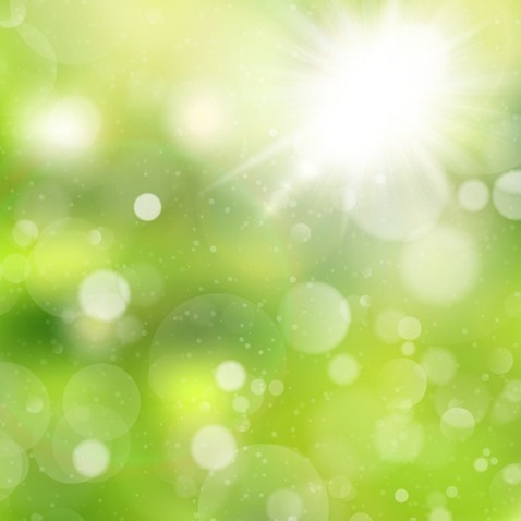 Natural Green Bokeh Background Vector Illustration