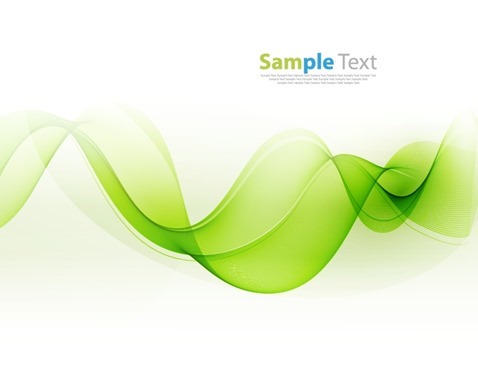 Green Waves Background Vector Illustration