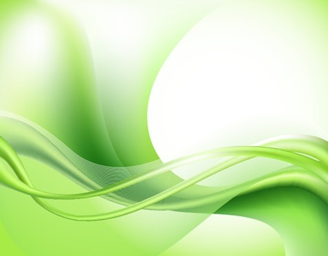 Abstract Green Waves Background