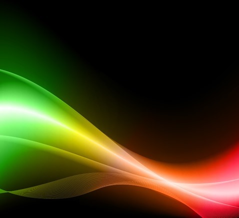 Colorful Light Wave Dark Background