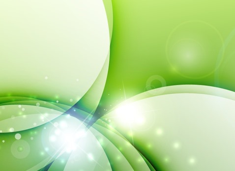 Green Shiny Wave Abstract Background