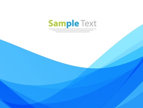 Blue Waves Abstract Vector Background Template