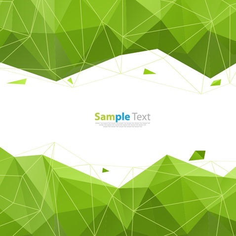 Abstract Geometry Green Background Vector Graphic