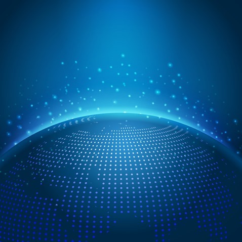 Blue Information Technology Background Vector Illustration
