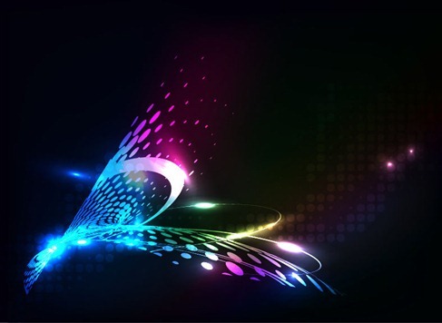 Abstract Colorful Dots Vector Background