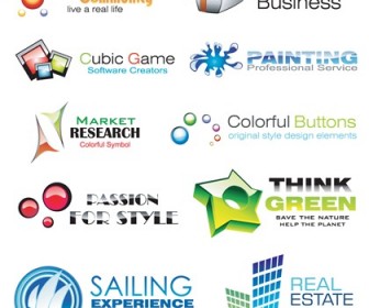 10 Glossy and Colorful Logo Design Elements