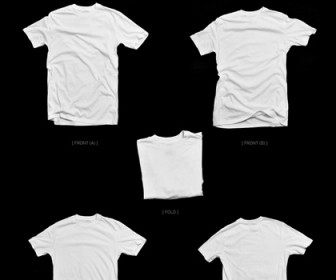 T Shirt Template Blank-white Set