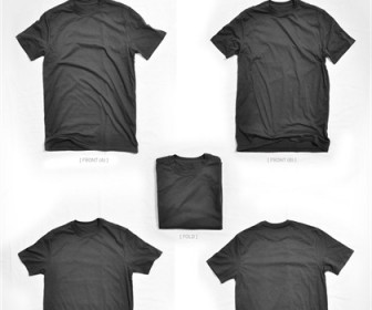 T Shirt Template Blank-white Set