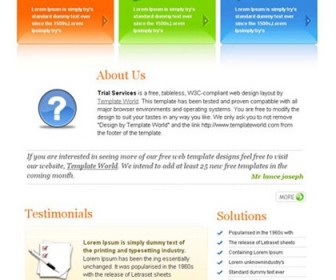 Free XHTML Website Template - Trial Services