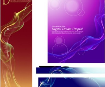 Colorful Dream Smoke vector elements